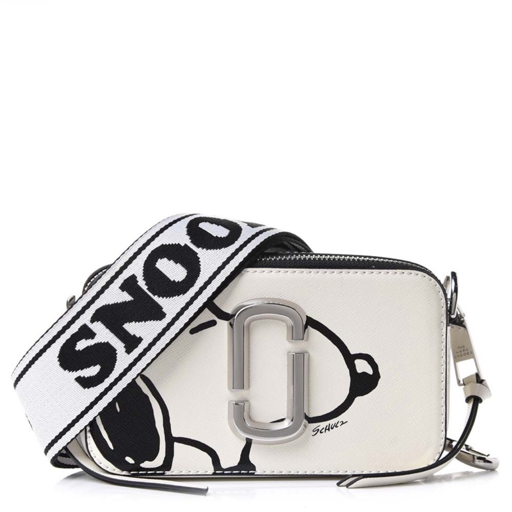 NWT Marc Jacobs Authentic X Peanuts Snoopy Snapshot Saffiano Leather Crossbody